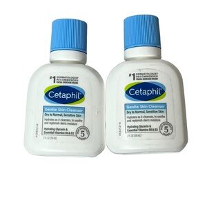 Cetaphil Face Wash, Hydrating Gentle Skin Cleanser, 2 oz A PK Of (2)